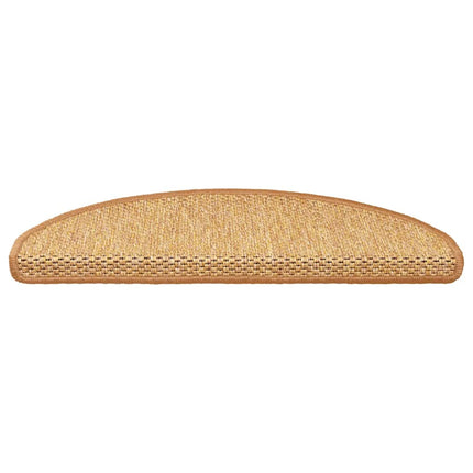 Trappstegsmattor självhäftande sisal 15 st 65x21x4 cm sisal