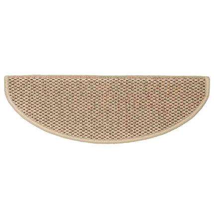 Trappstegsmattor självhäftande sisal 15 st 65x21x4 cm sand