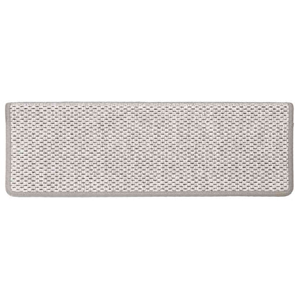 Trappstegsmattor självhäftande sisal 15 st 65x21x4 cm platina