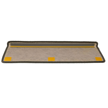 Trappstegsmattor självhäftande sisal 15 st 65x21x4 cm grå beige