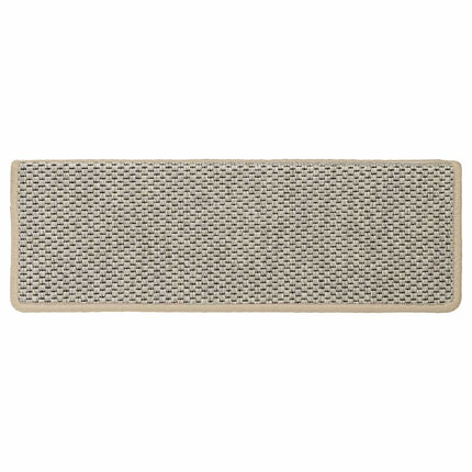 Trappstegsmattor självhäftande sisal 15 st 65x21x4 cm ljusgrön
