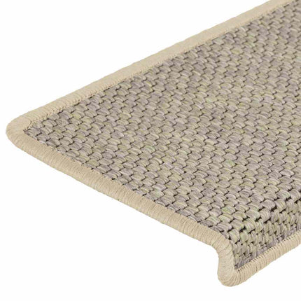 Trappstegsmattor självhäftande sisal 15 st 65x21x4 cm ljusgrön