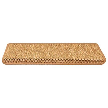 Trappstegsmattor självhäftande sisal 15 st 65x21x4 cm Sisal
