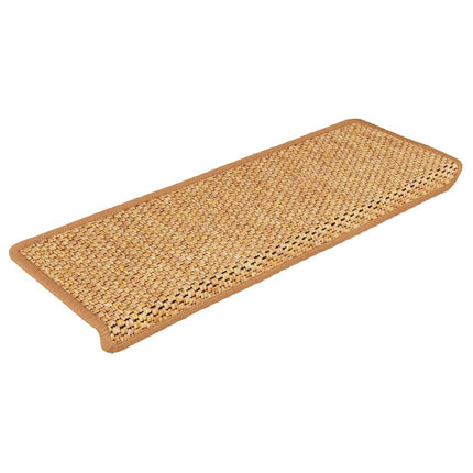 Trappstegsmattor självhäftande sisal 15 st 65x21x4 cm Sisal