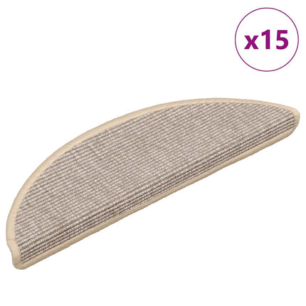Trappmattor 15 st 56x17x3 cm silver halvrunda