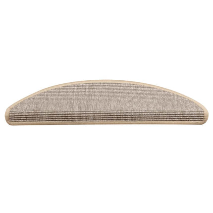 Trappmattor 15 st 56x17x3 cm silver halvrunda