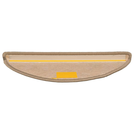 Trappmattor 15 st 56x17x3 cm mörkbeige halvrunda