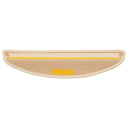 Trappmattor 15 st 56x17x3 cm ljusbeige halvrunda
