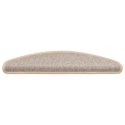 Trappmattor 15 st 65x21x4 cm silver halvrunda stora