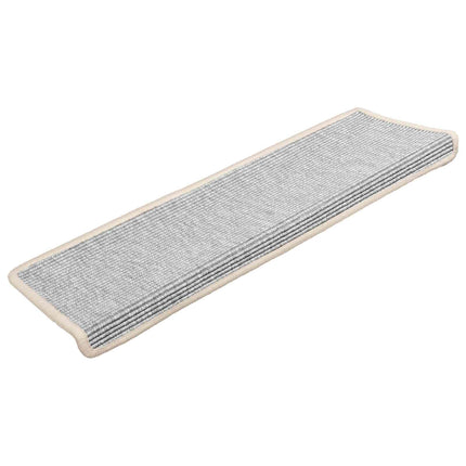 Trappmattor 15 st 65x21x4 cm silverfärgade rektangulära kanter