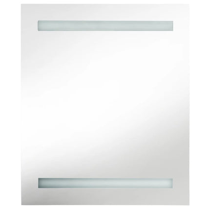 Spegelskåp med LED betonggrå 50x14x60 cm