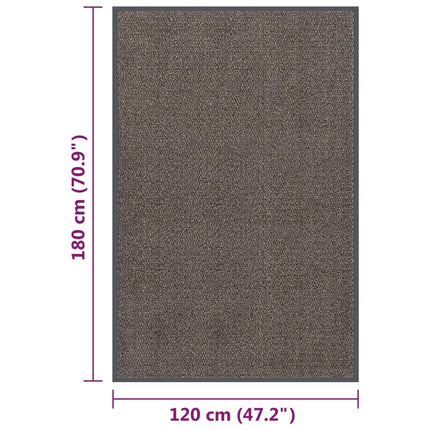Dörrmatta tuftad 120x180 cm mörkbrun