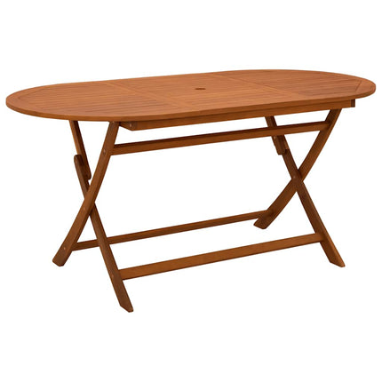 Hopfällbart trädgårdsbord 160x85x75 cm massivt eukalyptusträ