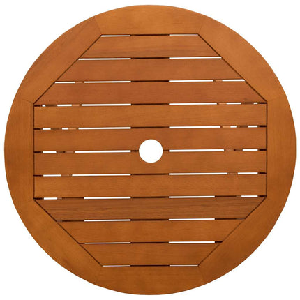 Hopfällbart trädgårdsbord Ø60x75 cm massivt eukalyptusträ