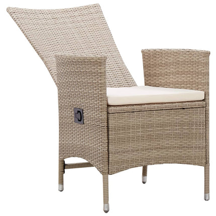 Matgrupp för trädgården 3 delar beige