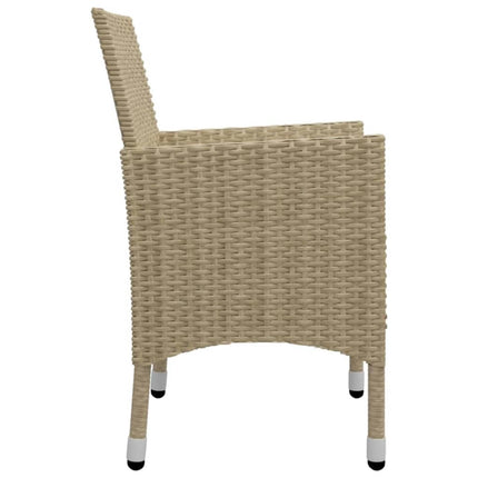 Matgrupp för trädgården 5 delar beige