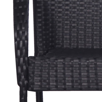 Matgrupp för trädgården 5 delar svart