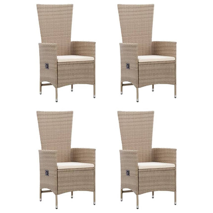 Matgrupp för trädgården 5 delar beige