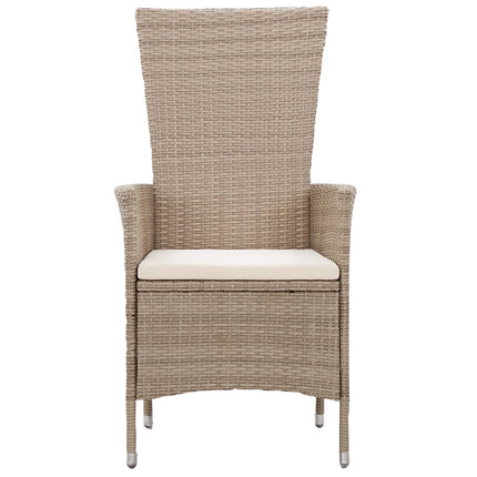 Matgrupp för trädgården 5 delar beige