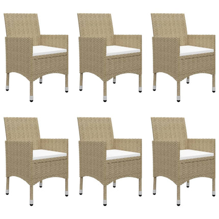 Matgrupp för trädgården 7 delar beige