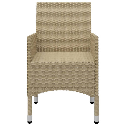 Matgrupp för trädgården 7 delar beige