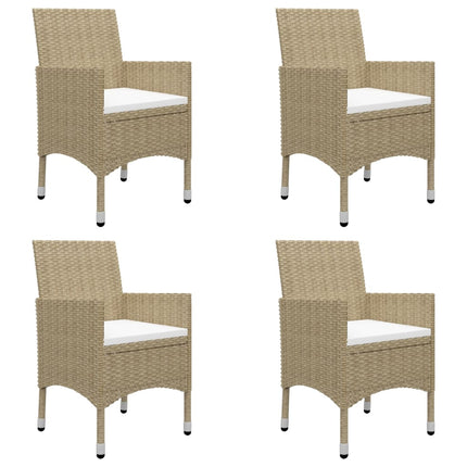 Matgrupp för trädgården 7 delar beige