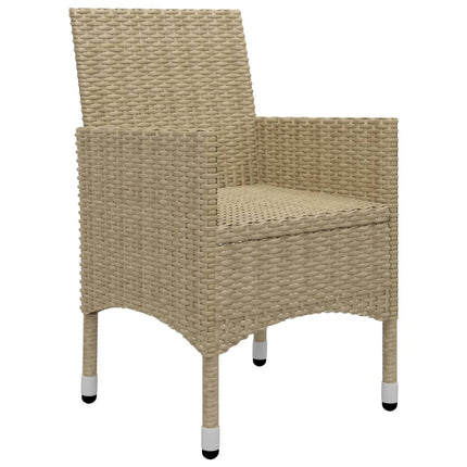 Matgrupp för trädgården 7 delar beige