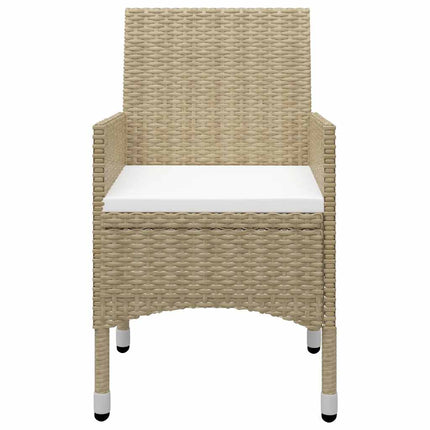Matgrupp för trädgården 7 delar beige