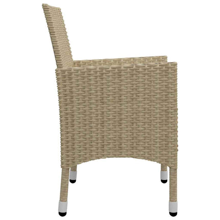 Matgrupp för trädgården 7 delar beige