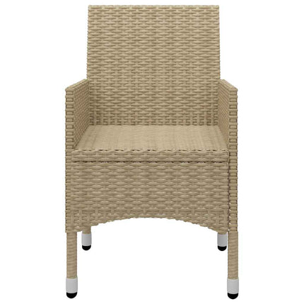 Matgrupp för trädgården 7 delar beige