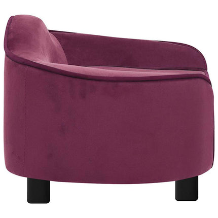 Hundsoffa vinröd 67x47x36 cm plysch