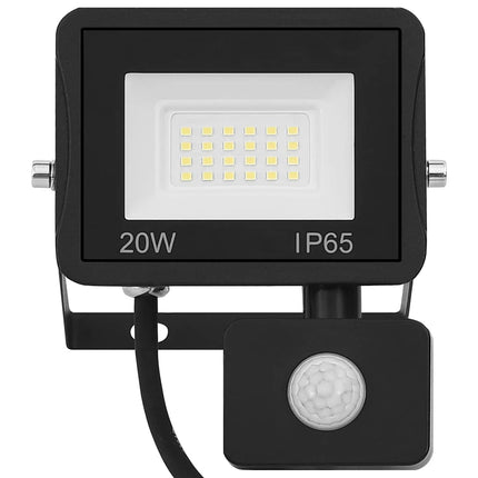 Strålkastare med sensor 20 W LED varmvit