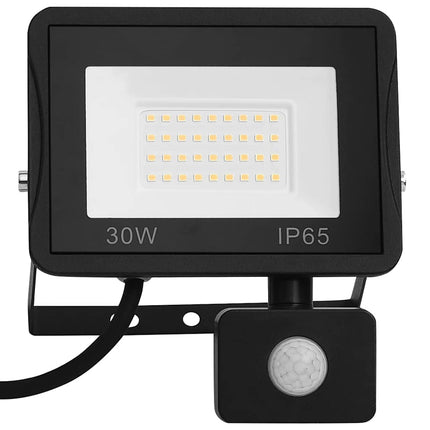 Strålkastare med sensor 30 W LED kallvit