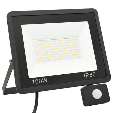 Strålkastare med sensor 100 W LED kallvit