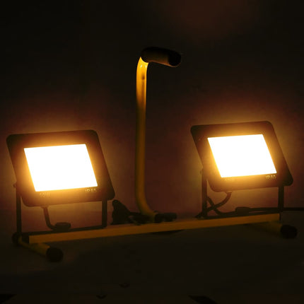 Strålkastare med handtag 2x50 W LED varmvit
