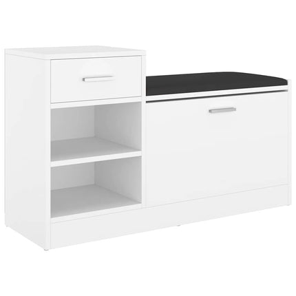 Skobänk vit 94,5x31x57 cm konstruerat trä