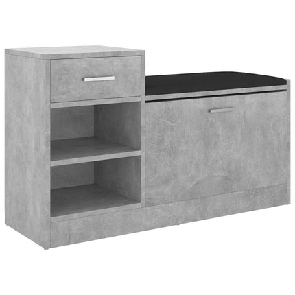 Skobänk betonggrå 94,5x31x57 cm konstruerat trä