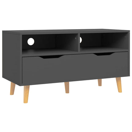 Tv-bänk grå 90x40x48,5 cm konstruerat trä