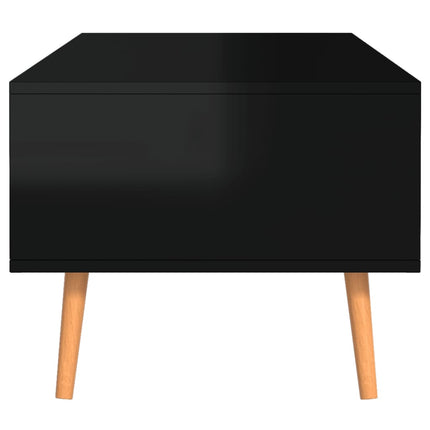 Soffbord svart högglansig 100x49,5x43 cm konstruerat trä