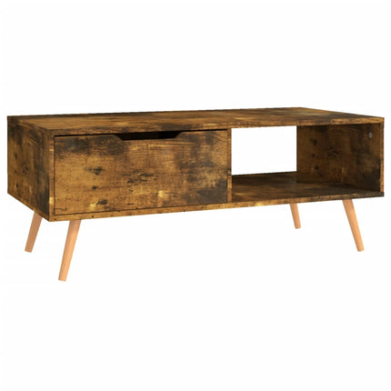 Soffbord rökt ek 100x49,5x43 cm konstruerat trä