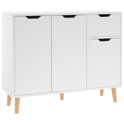 Skänk vit 90x30x72 cm konstruerat trä