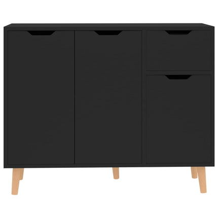 Skänk svart 90x30x72 cm konstruerat trä