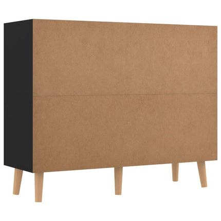 Skänk svart 90x30x72 cm konstruerat trä