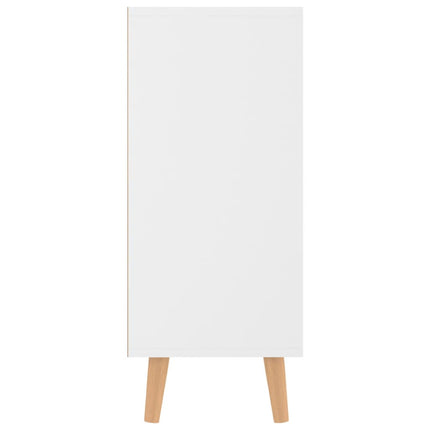 Skänk vit högglans 90x30x72 cm konstruerat trä