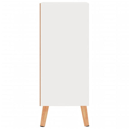 Skänk vit högglans 60x30x72 cm konstruerat trä