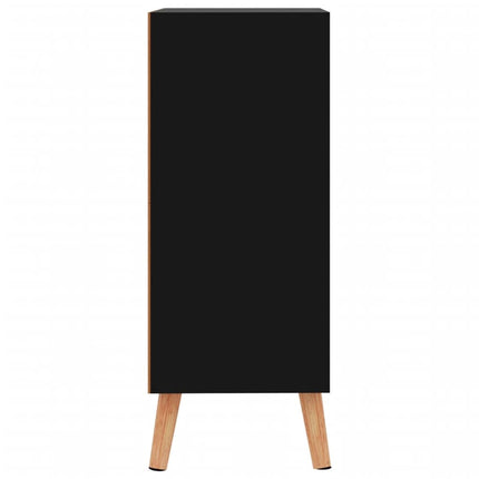 Skänk svart högglans 60x30x72 cm konstruerat trä