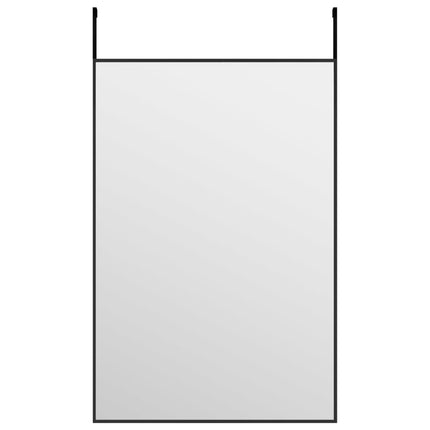 Dörrspegel svart 40x60 cm glas och aluminium