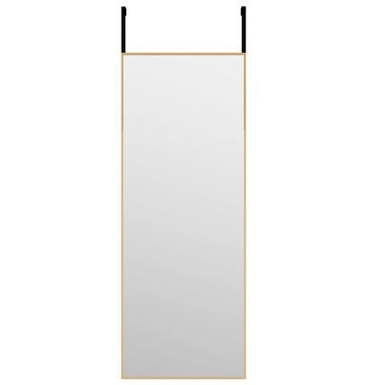 Dörrspegel guld 30x80 cm glas och aluminium