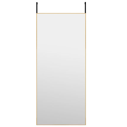 Dörrspegel guld 40x100 cm glas och aluminium