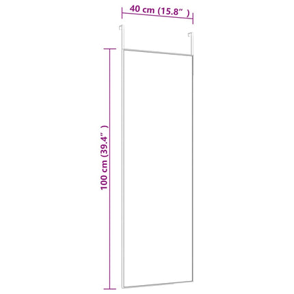 Dörrspegel guld 40x100 cm glas och aluminium